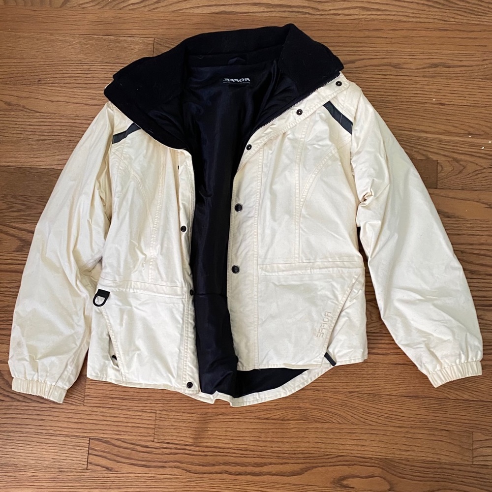 Roffe Black and Cream Puffy Jacket